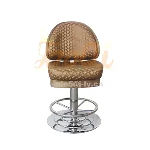 Taburete de Bar con ranura giratoria de altura ajustable, silla de Casino con Base de cuero cromado, silla de póker OEM K245, precio de fábrica