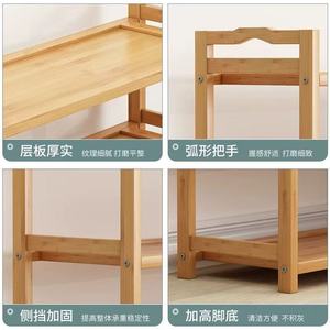 Bamboo <b>Shoe</b> Rack 6 Tier <b>Space</b> <b>Saving</b> <b>Storage</b> Organizer For Entryway Bathroom Home Use - Product Image 3