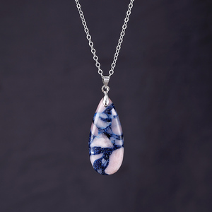 Colgante de sedimento marino de jaspe, joyería Bohemia, Latón chapado en oro para aliviar la ansiedad, Equilibrio Energético y meditación, venta al por mayor - Product Image 3
