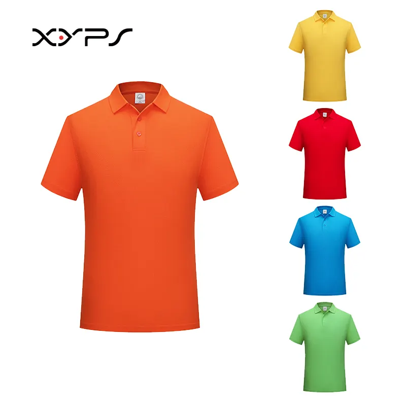 T-shirt com logotipo personalizado Premium Soft Touch T-Shirt Polo dos homens Unisex Adulto Plain cotton & Poliéster Polo 102TBD