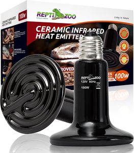 Repti <span class=keywords><strong>Zoo</strong></span> dl180050 100W bò sát Nhiệt Đèn gốm nhiệt Emitter đêm bóng đèn bò sát Terrarium cho rùa râu rồng tắc kè - Product Image 1