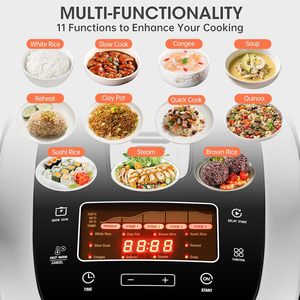 Autocuiseur Électrique Intelligent 4L 1250W <span class=keywords><strong>à</strong></span> Faible Teneur en Sucre, Affichage Numérique IGBT, Minuteur 24H, Double Couvercle en Aluminium, Multi-<span class=keywords><strong>Cuiseur</strong></span> <span class=keywords><strong>à</strong></span> Faible Teneur en Glucides - Product Image 4