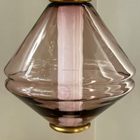 Lustres et lampes suspendues modernes Minimalistes en métal et en verre Lampe LED Température de couleur chaude pour la maison Bureau Salon Chambre à coucher