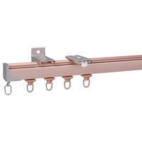 Rail de rideau en aluminium à double fixation au plafond - Accessoires de rideaux de fenêtre modernes et luxueux durables pour la maison et tringles à rideaux