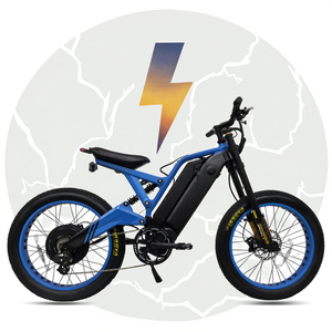 Vélo de montagne tout-terrain à cadre en aluminium 52v 1200w pour adultes, électrique - Product Image 1
