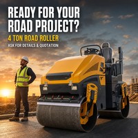 Expédition Gratuite Euro 5 CE EPA Compacteur Routier Diesel 4 Tonnes 5 Tonnes pour Béton et Asphalte Prix