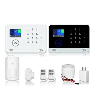 Sistem alarm maling nirkabel rumah pintar tuya, multi bahasa, sistem alarm maling wifi gsm 4G