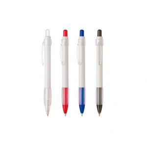 1.0Mm Transparent Bar White Sleeve Push-Button Ballpoint Gift Giveaway Promotional Advertising <b>Pen</b> - Product Image 2