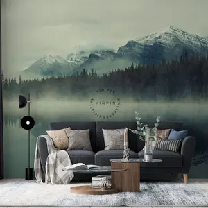 Туманный пейзаж 3d лесная пилинг и палка настенная бумага 3d домашнее украшение Настенные обои