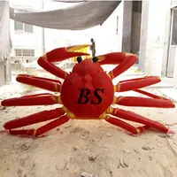 Décoration extérieure en fibre de verre crabe statue sculpture