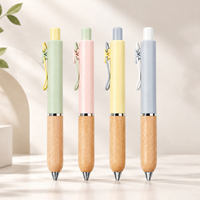 Stylo bille fin 0,5 mm personnalisable avec logo, design mini plume couleur Morandi, idéal pour le bureau, l'école ou comme cadeau