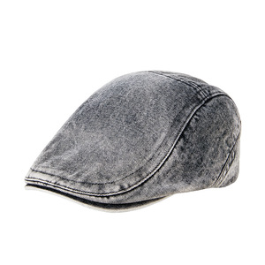 Forward Cap Denim Unisex Cotton Washed Solid Color <b>Sunscreen</b> Breathable Windproof Hat - Product Image 1