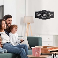 Home Sweet Home signe rustique en bois maison décoration murale grande ferme Plaque suspendus en bois signes chambre salon décor personnalisé