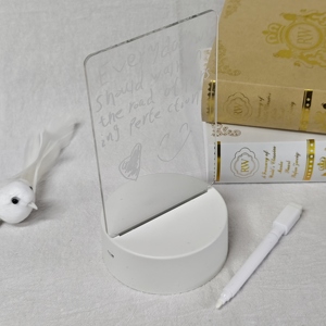 Tableau d'affichage portable en acrylique Design 2023, effaçable, transparent, pour informations, avec veilleuse LED DIY, cadeau pour enfants - Product Image 3