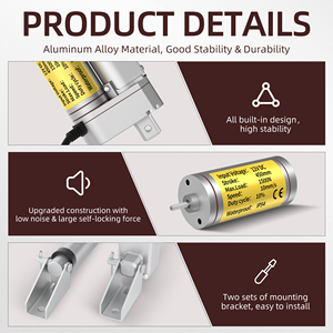 Wholesale <b>12V</b> 1500N IP54 Waterproof Heavy Duty <b>Linear</b> <b>Actuator</b> Automation 18" 10mm/s Speed Rohs CE Certified For Outdoor Home - Product Image 3
