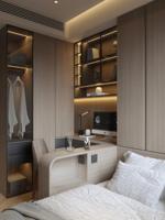Plateforme Tatami Extra Large, Lit avec Armoire Grande Capacité pour Grande Chambre Principale et Spacieuse Chambre en Penthouse