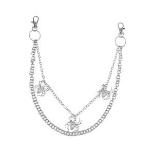 Cadena de cintura de doble capa con diseño de araña, estilo punk, para mujer, cadena corporal de plata tibetana, accesorio de joyería para fiesta - Product Image 5