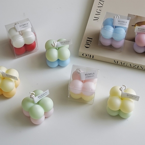 Bougie parfumée artisanale en forme de cube à bulles, décoration d'intérieur, cadeau pour les mariages, les anniversaires et les fêtes, vente chaude - Product Image 6