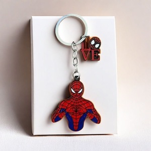 Metal Enamel Spider Man Keychain 3D Alloy Pendant Charm Key <strong>Ring</strong> Super Hero Love Keychain Cute Gift for Fans - Product Image 4