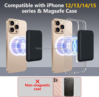 Porte-cartes magnétique N52 avec MaggSafe pour iPhone 16 15 14 13 12 Pro Max Plus, Mag 3 Safe Card Case pour Apple iPhone