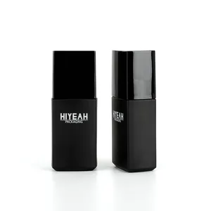 Wholesale Square Serum Frosted Transparent Liquid Frosted Cosmetic Foundation Cream Pump Bottle