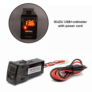 ที่ชาร์จ <span class=keywords><strong>USB</strong></span> 1 พอร์ต 12V 24V พร้อมโวลต์มิเตอร์ ไฟสีแดง ชาร์จเร็ว - Product Image 5