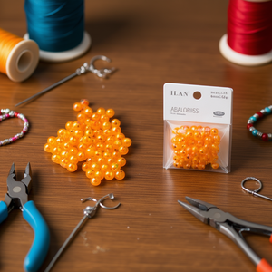 Perline Arancioni Ilan Abalorios 6mm 20g per Creazione di Gioielli - Product Image 2