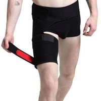 1 pièce Sangle de compression pour cuisse, respirante, élastique et réglable, en SBR, pour la protection sportive, le soutien des hanches, le soulagement des douleurs inguinales et sciatiques