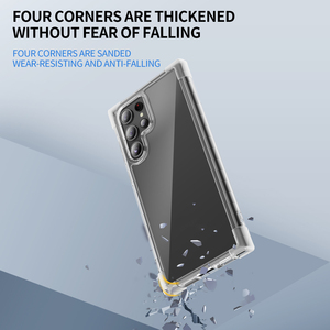 Custodia per cellulare trasparente per <span class=keywords><strong>Samsung</strong></span> S23 Ultra <span class=keywords><strong>S21</strong></span> <span class=keywords><strong>Plus</strong></span> S22 S24 FE Soft TPU a quattro angoli Anti-caduta <span class=keywords><strong>Cover</strong></span> in acrilico duro - Product Image 4