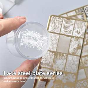 XY-CN série or français Nail Art timbre plaques multi-conception ligne modèles fleur Image modèle acier inoxydable timbre outil - Product Image 5