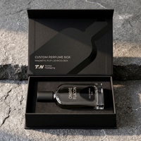 Boîte cadeau noire personnalisée pour Cologne et boîte magnétique de présentation de parfum avec boîte en papier parfumé et emballage de présentation de parfum