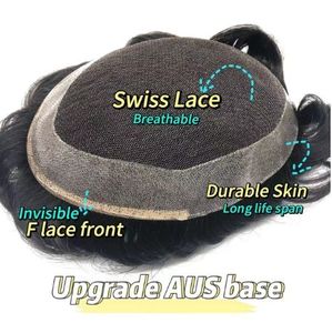 LLBeauty Upgrade Australia Lace PU 100% Cheveux Humains Indiens Sythem HD Perruque Bouclée Hommes Toupet Cheveux à Tresser Fournisseur Populaire - Product Image 4