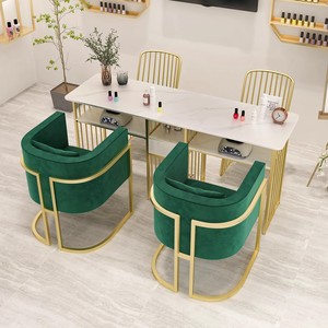 Hot Sale <b>Nail</b> Salon Furniture Manicure <b>Nail</b> <b>Table</b> Beauty Station Client <b>Table</b> with Drawers - Product Image 5