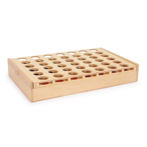 Natrual Câu Đố não 42 chip gỗ cao su kết nối 4 trò chơi nhỏ cho trẻ em bảng ngoài trời trong nhà 4 trong một hàng trò chơi - Product Image 3