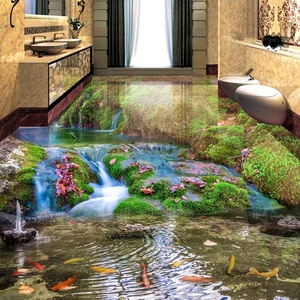 Adesivi 3D in PVC con Effetto Fiumi e Cascate per Pavimenti in Vinile - Antiscivolo, Impermeabili, Autoadesivi per Design d'Interni del <span class=keywords><strong>Soggiorno</strong></span> - Product Image 2