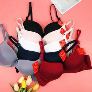 Conjunto de sujetador push-up con anillo de acero antiflacidez para mujer, bragas de estilo diario, <span class=keywords><strong>pechos</strong></span> <span class=keywords><strong>grandes</strong></span>, ropa interior pequeña para comercio exterior - Product Image 5