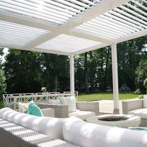CLEARVIEW Pergula voladiza Pérgola Techo de vidrio Pérgola de aluminio eléctrica de <span class=keywords><strong>madera</strong></span> para exteriores para casa - Product Image 5