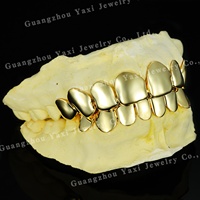 Grillz dentaires personnalisés mats et fins, 8 sur 8, en argent S925, plaqué or jaune massif 10k 14k 18k, bijoux de corps Hip Hop pour hommes