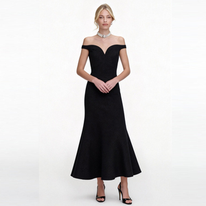 Avondjurk met off-shoulder halslijn voor dames |   Elegante jurk voor bruiloften, gala's, black tie-evenementen en formele gelegenheden - Product Image 1