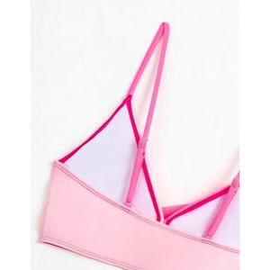 Conjunto de Bikini de Lujo Personalizado 2024, Traje de Baño de 2 Piezas con Estampado Floral y de Leopardo, con Tanga Sexy y Patrón de Letras Florales, Ropa de Playa - Product Image 3