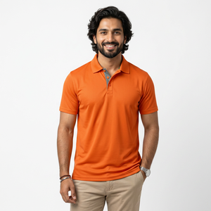 Polo de Manga Corta para Hombre, Diseño Básico a Rayas, 100% Algodón, Corte Ajustado, Tejido de Punto Informal - Product Image 1