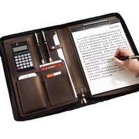 Carpeta de Documentos Personalizada de Cuero PU Tamaño A4 con Cierre, Carpeta de Mano para Gerentes de Negocios para Archivar Documentos