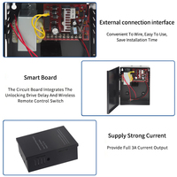 Boîtier d'alimentation électrique métallique de haute qualité 12V 3A pour système de contrôle d'accès, alimentation de secours, source de secours