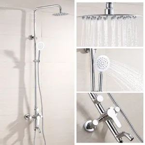 浴室淋浴龙头设置与雨头和手持 SUS304 不锈钢浴缸淋浴装置
