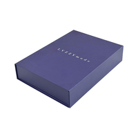 Boîte cadeau personnalisée de luxe en satin noir magnétique avec impression offset, gaufrage, laminage mat et emballage recyclable