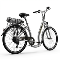 Vélo Électrique Urbain Vente Directe Usine 36V 250W Cadre en Alliage d'Aluminium 26 Pouces Moteur Moyeu Arrière 7 Vitesses Frein V 25km/h E-bike