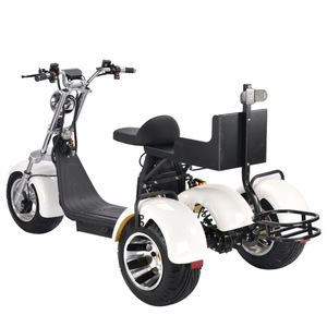 इलेक्ट्रिक थ्री व्हीलर ओपन गोल्फ कार्ट का निर्यात 60 वी 3000 डब्ल्यू 2-यात्री 30 किमी रेंज वयस्क अवकाश स्कूटर - Product Image 3