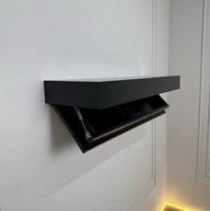 Estante de Pared de Madera Moderno, Impermeable y Personalizado con Cerradura RFID NFC, Cajón de Almacenamiento Oculto y Estante Secreto de Seguridad - Product Image 2
