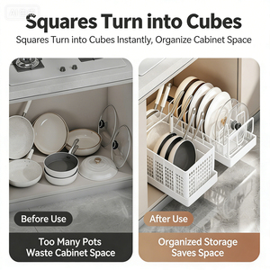 Estantes Extraíbles de Metal para Cajones, Unidad Ciega para Divisores de Estantes Deslizantes, Organizador Deslizante para Armarios de Cocina - Product Image 4