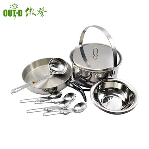 ขายส่งกลางแจ้งทำอาหาร Mess Kit ชุดปิกนิกแบบพกพา <span class=keywords><strong>Camping</strong></span> เครื่องครัว - Product Image 2